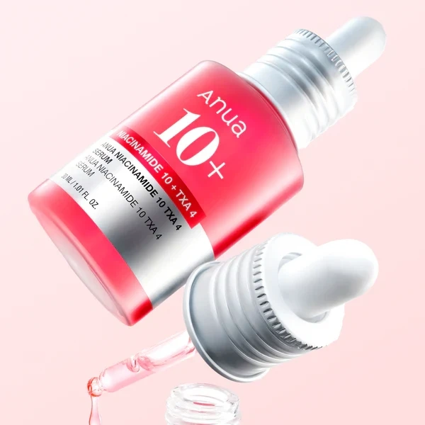 Корректирующая сыворотка от пигментных пятен Anua Niacinamide 10 TXA 4 с ниацинамидом и транексамовой кислотой для выравнивания тона и сияния кожи. 